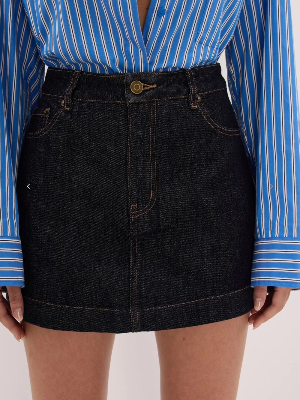 NWT DISSH Kera Raw Indigo Denim A Line Skort